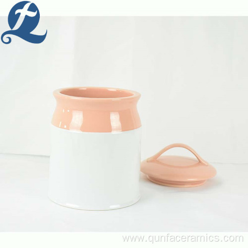 Fashion popular trend cute printed ceramic storage tank
